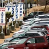 Xe ôtô của các hãng trưng bày ở Yucca Valley, California của Mỹ. (Nguồn: EPA/TTXVN)