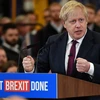 Thủ tướng Anh Boris Johnson phát biểu trong chiến dịch vận động tranh cử ở Uttoxeter, Staffordshire, ngày 10/12 vừa qua. (Ảnh: AFP/TTXVN)