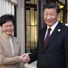 Chủ tịch Trung Quốc Tập Cận Bình đã gặp Trưởng Đặc khu Hành chính Lâm Trịnh Nguyệt Nga. (Nguồn: Xinhua)