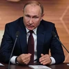 Tổng thống Nga Vladimir Putin trong cuộc họp báo thường kỳ cuối năm tại Moskva, ngày 19/12. (Ảnh: THX/TTXVN)