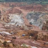 Một góc điểm mỏ khai thác quặng chính của Mỏ sắt Trại Cau. (Ảnh: Hoàng Nguyên/TTXVN)