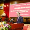 Ông Phạm Minh Chính, Uỷ viên Bộ Chính trị, Bí thư Trung ương Đảng, Trưởng Ban Tổ chức Trung ương phát biểu tại hội nghị. (Ảnh: Phương Hoa/TTXVN)
