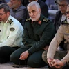 Người đứng đầu đơn vị Quds thuộc Lực lượng Vệ binh Cách mạng Hồi giáo Iran (IRGC), Thiếu tướng Qasem Soleimani (giữa) tại một sự kiện ở Tehran ngày 4/6/2019. (Ảnh: AFP/TTXVN)