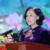 Chủ tịch Hội Hữu nghị Việt Nam-Cuba Trương Thị Mai. (Ảnh: Dương Giang/TTXVN)