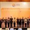Các Trưởng đoàn tham dự Hội nghị hẹp các Quan chức Kinh tế Cao cấp ASEAN lần thứ nhất năm 2020 (SEOM 1/51). (Ảnh: Trần Việt/TTXVN)