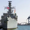 Tàu chiến HMS Montrose của Hải quân Hoàng gia Anh. (Ảnh: AFP/TTXVN)