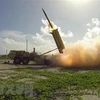 Hệ thống phòng thủ THAAD của Mỹ được thử nghiệm tại đảo Wake ở Thái Bình Dương. (Nguồn: AFP/TTXVN)