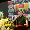 Trung tướng Hoàng Xuân Chiến, Tư lệnh Bộ đội Biên phòng phát biểu chỉ đạo. (Ảnh: Dương Giang/TTXVN)