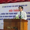 Ông Phạm Văn Hậu, Phó Chủ tịch UBND tỉnh Ninh Thuận phát biểu tại Hội thảo. (Ảnh: Công Thử/TTXVN)