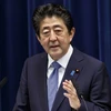 Thủ tướng Nhật Bản Shinzo Abe phát biểu trong cuộc họp báo tại Tokyo ngày 18/6 vừa qua. (Ảnh: AFP/TTXVN)