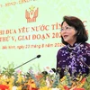 Phó Chủ tịch nước Đặng Thị Ngọc Thịnh phát biểu chỉ đạo Đại hội. (Ảnh: Thành Đạt/TTXVN)