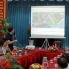 Đơn vị tư vấn trình bày các phương án xây cầu qua sông Gành Hào nối 2 tỉnh Bạc Liêu và Cà Mau. (Nguồn: baobaclieu)