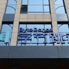 Biểu tượng công ty ByteDance tại trụ sở ở Bắc Kinh, Trung Quốc. (Ảnh: AFP/TTXVN)