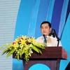 Ông Bùi Tá Hoàng Vũ, Giám đốc Sở Công Thương Thành phố Hồ Chí Minh phát biểu tại hội nghị. (Ảnh: Mỹ Phương/TTXVN)
