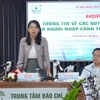 Bà Nguyễn Thị Ánh Hoa, Phó Giám đốc Sở Du lịch Thành phố Hồ Chí Minh thông tin về tình hình khách sạn cách ly cho người nhập cảnh. (Ảnh: Đinh Hằng/TTXVN)