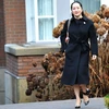 Bà Mạnh Vãn Châu tới tòa án tỉnh bang British Columbia (Canada) ngày 21/1 vừa qua. (Ảnh: AFP/TTXVN)
