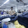 Sản xuất sản phẩm may mặc tại Công ty May Hưng Long, huyện Mỹ Hào, tỉnh Hưng Yên. (Ảnh: Phạm Kiên/TTXVN)