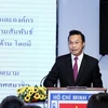 Ông Đinh Khắc Duy, Chủ tịch Hội hữu nghị Việt Nam-Thái Lan Thành phố Hồ Chí Minh, phát biểu tại buổi họp mặt. (Ảnh: Xuân Khu/TTXVN)