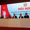 Ban Thường trực Trung ương Ủy ban Đoàn kết Công giáo Việt Nam điều hành hội nghị. (Nguồn: baolamdong.vn)