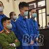 Các bị cáo tại phiên tòa. (Nguồn: baothaibinh.com.vn)