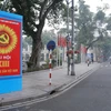 [Photo] Hà Nội trang hoàng cờ hoa chào mừng Đại hội Đảng lần thứ XIII