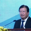 Phó Thủ tướng Trịnh Đình Dũng phát biểu tại hội nghị. (Ảnh: Đức Thọ/TTXVN)