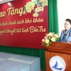Chủ tịch Quốc Hội Nguyễn Thị Kim Ngân phát biểu tại buổi lễ. (Ảnh: Huỳnh Phúc Hậu/TTXVN)