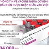 Thông tin về vắcxin ngừa COVID-19 đợt đầu được nhập khẩu vào Việt Nam
