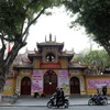 Chùa Quán Sứ, trụ sở của Giáo hội Phật giáo Việt Nam đóng cửa phòng tránh COVID-19. (Ảnh: Phan Tuấn Anh/TTXVN)