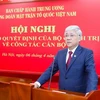 Bí thư Trung ương Đảng, Bí thư Đảng đoàn MTTQ Việt Nam Đỗ Văn Chiến phát biểu tại Hội nghị. (Nguồn: baochinhphu)