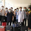 Đội phản ứng nhanh Bệnh viện Chợ Rẫy với 13 thành viên lên đường chi viện cho tỉnh Kiên Giang. (Nguồn: sggp)