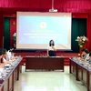 Bà Trần Thị Phương Lan, Quyền Giám đốc Sở Công Thương Hà Nội phát biểu tại hội nghị. (Ảnh: Phương Anh/TTXVN)