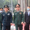 Thượng tướng Phan Văn Giang, Bộ trưởng Bộ Quốc phòng Việt Nam và Thượng tướng Ngụy Phượng Hòa, Bộ trưởng Bộ Quốc phòng Trung Quốc. (Ảnh: Trọng Đức/TTXVN)