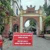 Một khu vực cách ly phòng chống COVID-19 tại đường Mê Linh, thành phố Vĩnh Yên, tỉnh Vĩnh Phúc. (Ảnh: Hoàng Hùng/TTXVN)