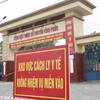 Bệnh viện Y Dược cổ truyền Vĩnh Phúc, xã Định Trung, thành phố Vĩnh Yên được cách ly y tế để phòng chống dịch COVID-19. (Ảnh: Hoàng Hùng/TTXVN)