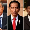 Thủ tướng Malaysia Muhyiddin Yassin, Tổng thống Indonesia Joko Widodo và Quốc vương Brunei Sultan Haji Hassanal Bolkiah Mu’izzaddin Waddaula. (Nguồn: freemalaysiatoday)