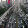 Các phương tiện ô tô làm ùn tắc đường cao tốc ở Jakarta trong giờ cao điểm buổi chiều. (Nguồn: AFP)