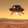 Tàu thám hiểm sao Hỏa Trung Quốc hạ cánh xuống Hành tinh Đỏ. (Nguồn: CNSA)