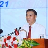 Chủ tịch Ủy ban nhân dân Hải Phòng Nguyễn Văn Tùng phát biểu tại hội nghị. (Ảnh: An Đăng/TTXVN)
