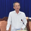 Bí thư Tỉnh ủy Bạc Liêu Lữ Văn Hùng phát biểu chỉ đạo tại cuộc họp. (Ảnh: Nhật Bình/TTXVN)