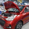 Dây chuyền sản xuất ô tô của Hyundai Thành Công thuộc Công ty Cổ phần Tập đoàn Thành Công, tại Khu công nghiệp Gián Khẩu, tỉnh Ninh Bình. (Ảnh: Đức Phương/TTXVN)