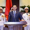 Ông Vương Đình Huệ tuyên thệ nhậm chức Chủ tịch Quốc hội khóa XV. (Ảnh: Doãn Tấn/TTXVN)
