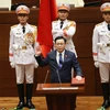 Chủ tịch Quốc hội Vương Đình Huệ tuyên thệ nhậm chức. (Ảnh: Dương Giang/TTXVN)