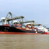 Bốc dỡ hàng hóa tại cảng Cát Lái, Thành phố Hồ Chí Minh. (Ảnh: TTXVN)