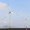 Trang trại điện gió Trung Nam được khánh thành tại huyện Thuận Bắc, tỉnh Ninh Thuận. (Ảnh: Công Thử/ TTXVN)