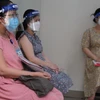 Nhiều thai phụ đăng ký tiêm vaccine phòng COVID-19 tại Bệnh viện Hùng Vương Thành phố Hồ Chí Minh trong ngày 12/8. (Ảnh: TTXVN phát)