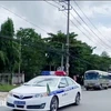 Lực lượng Công an Đồng Nai hộ tống công dân về quê Đắk Lắk tránh dịch. (Nguồn: baodongnai)