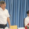 Chủ tịch UBND tỉnh Đồng Nai Cao Tiến Dũng phát biểu tại cuộc họp. (Ảnh: Công Phong/TTXVN)