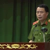 Thiếu tướng Lê Quốc Hùng, Thứ trưởng Bộ Công an đã có buổi làm việc với Công an TPHCM về công tác phòng chống dịch OVID-19. (Nguồn: sggp.org)