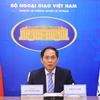 Bộ trưởng Bộ Ngoại giao Bùi Thanh Sơn dự Hội nghị Bộ trưởng Mekong-Hàn Quốc lần thứ 11. (Ảnh: Lâm Khánh/TTXVN)